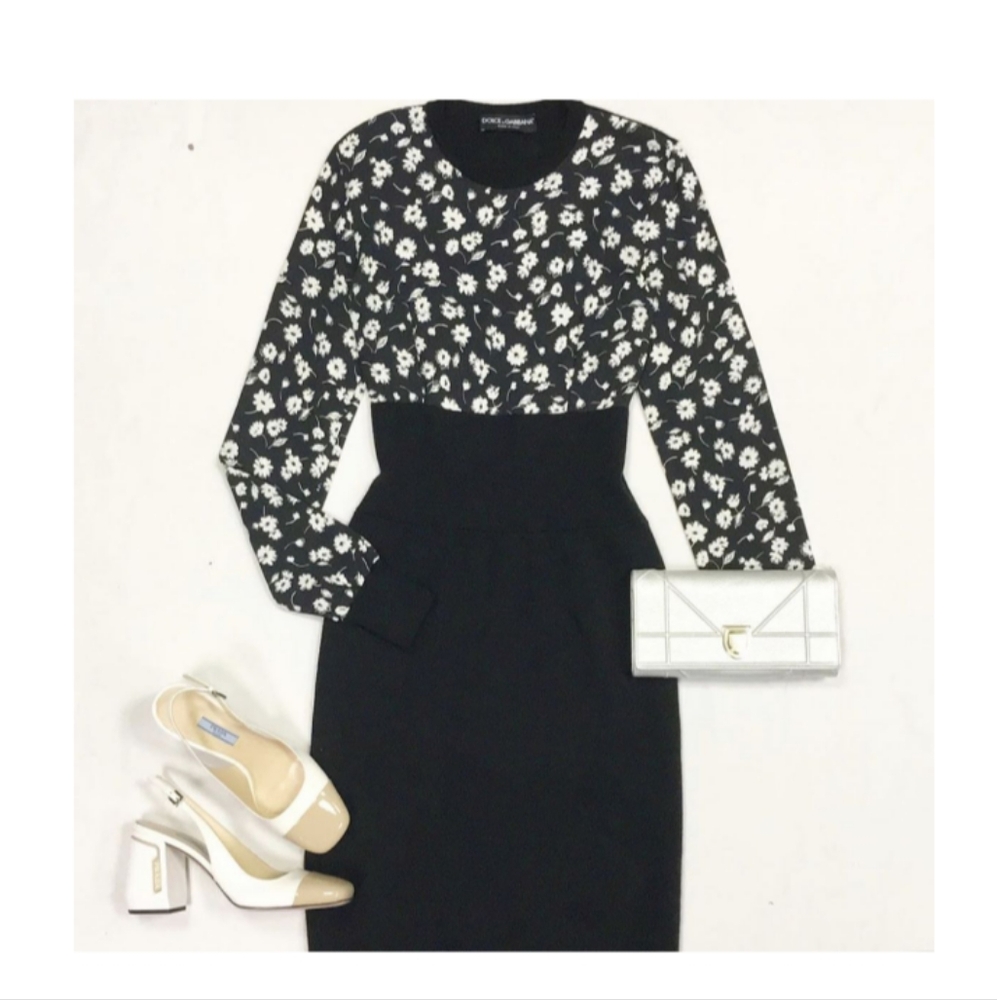 D&G cashmere and floral dress